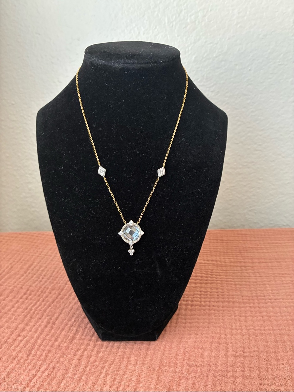 Freida Rothman MIRROR STONE PENDANT NECKLACE 16”-18”